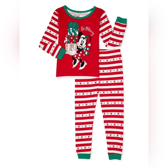 Minnie Mouse Toddler Girls Christmas Pajamas Set, 2-Piece Size 18 months - Picture 1 of 9